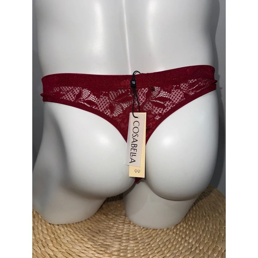 Cosabella Men's Never Say Never Lace G-String Mystic Red Designer Underwear